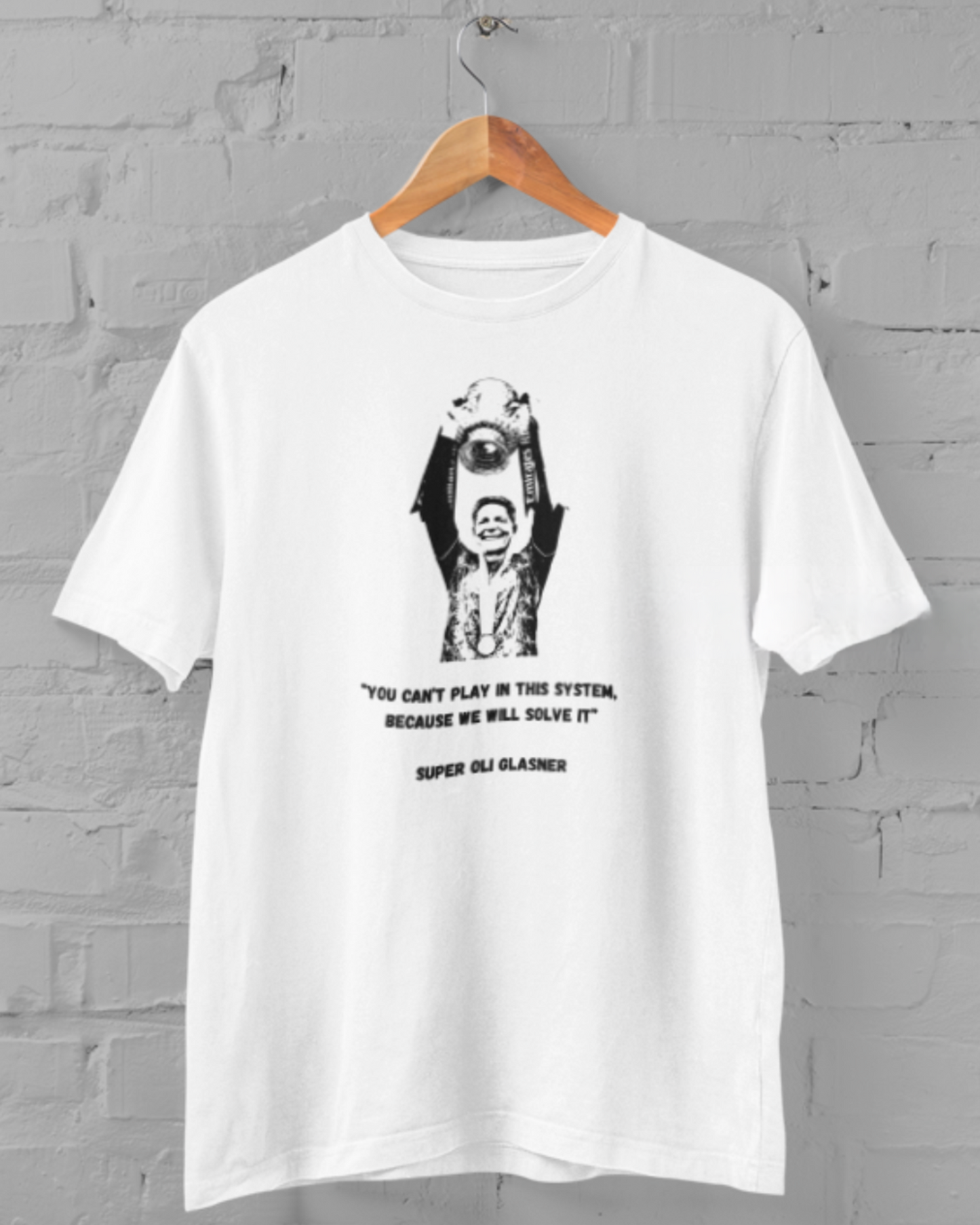 Oliver Glasner | Crystal Palace | Print | Organic Cotton White T-shirt