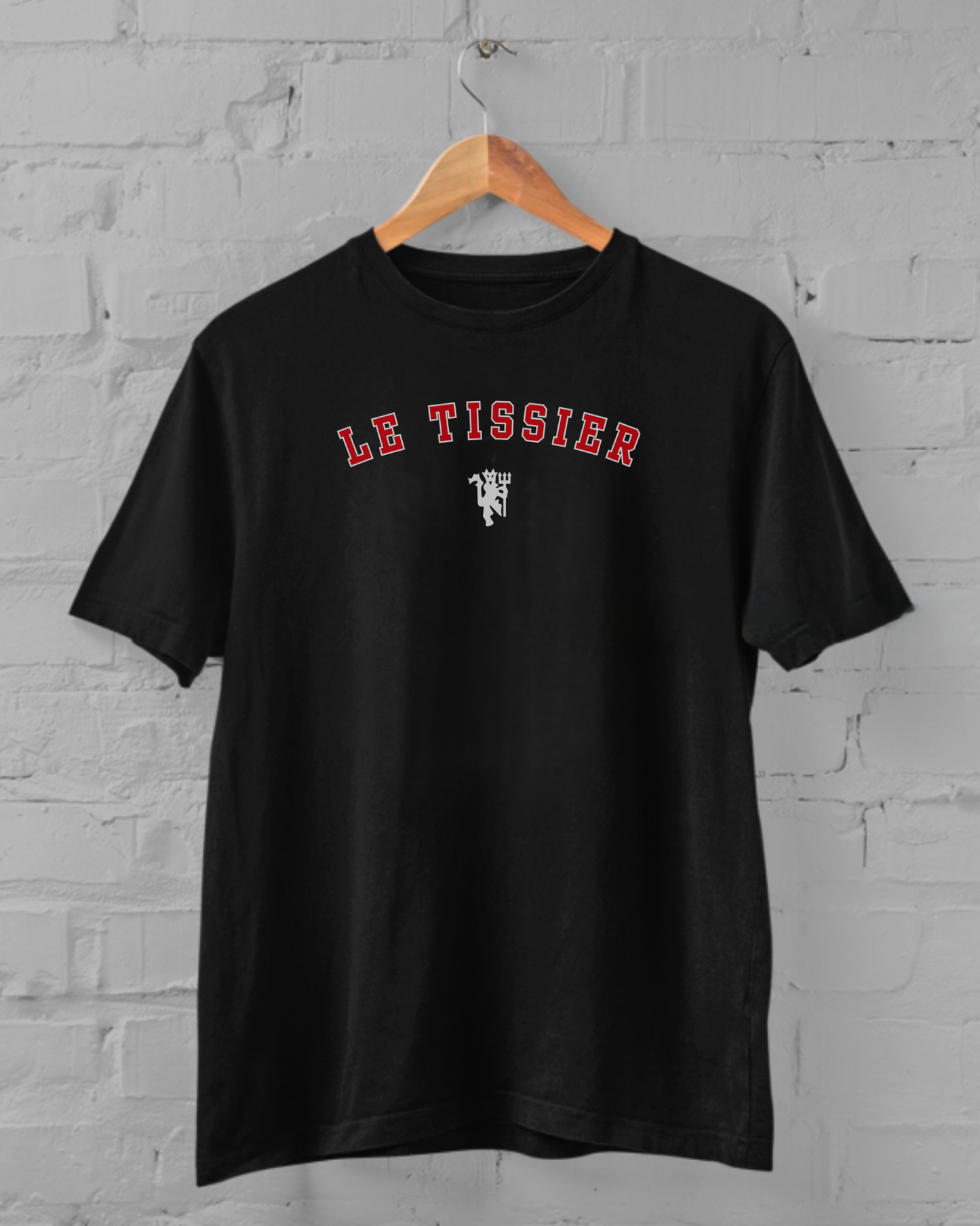 Maya Le Tissier | Manchester United | Black Print | Organic Cotton Unisex T-shirt