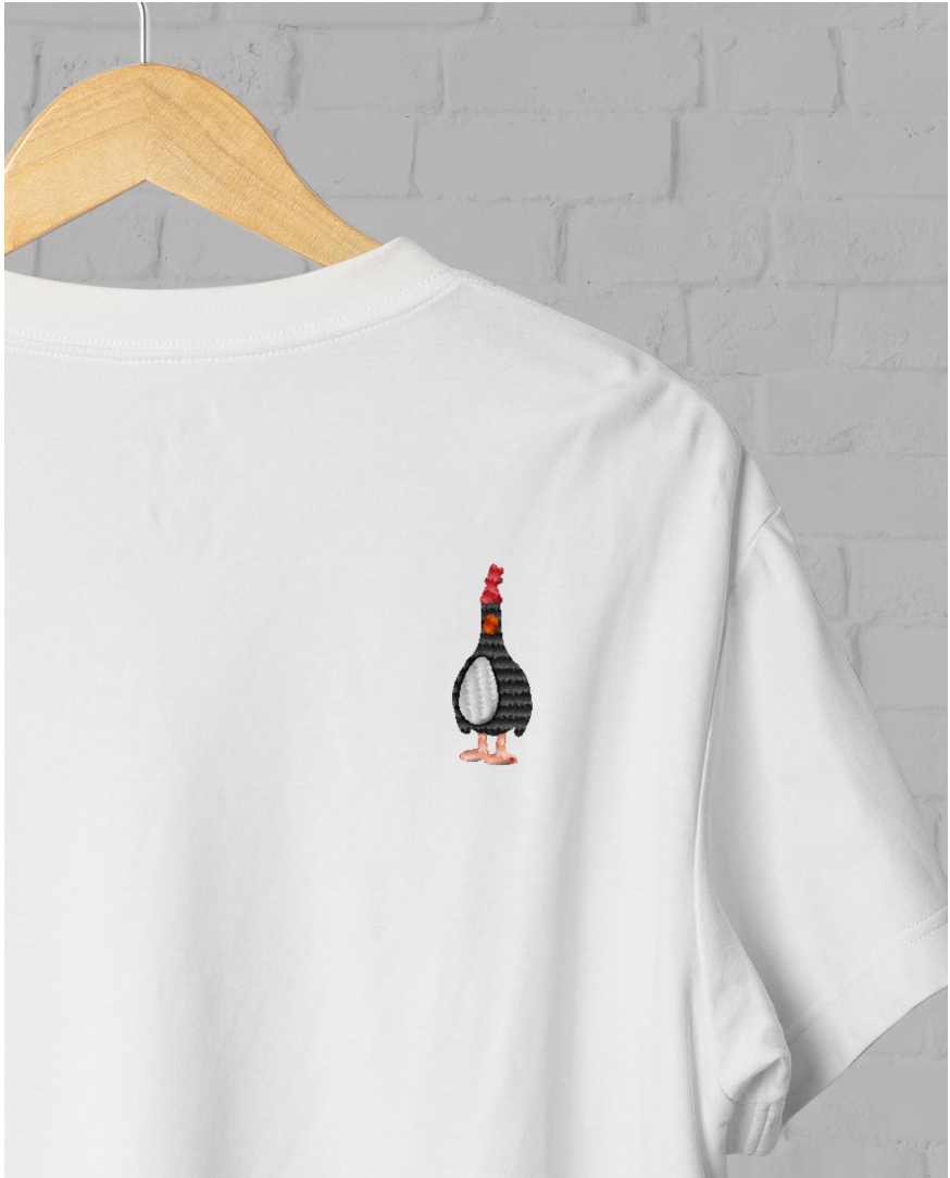 Feathers McGraw | Film & TV | Embroidery | Organic Cotton T-shirt