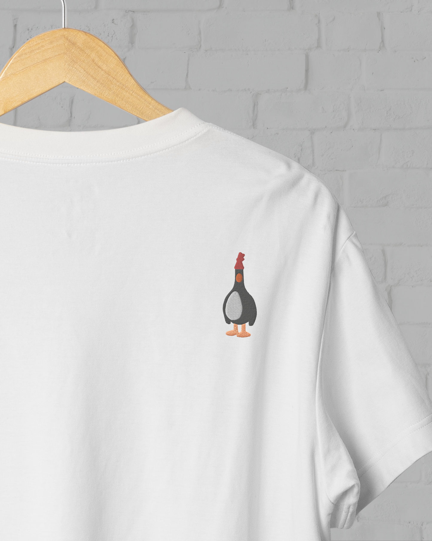 Feathers McGraw | Film & TV | Embroidery | Organic Cotton T-shirt