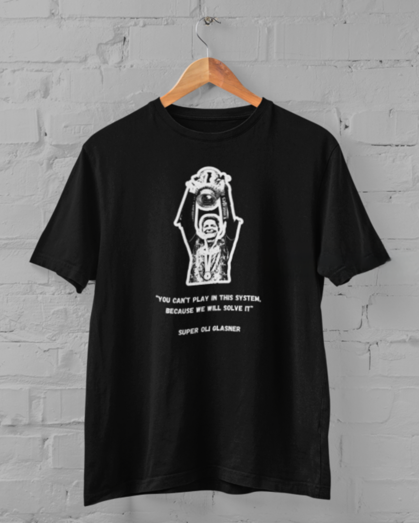 Oliver Glasner | Crystal Palace | Print | Organic Cotton Black T-shirt