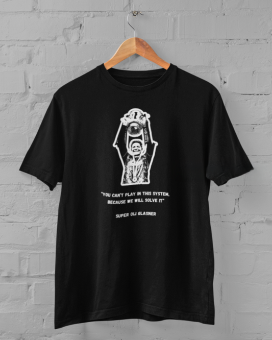 Oliver Glasner | Crystal Palace | Print | Organic Cotton Black T-shirt