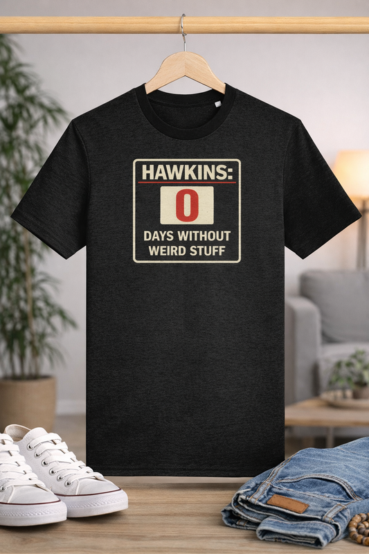 Hawkins | Stranger Things | Print | Organic Cotton Unisex T-shirt