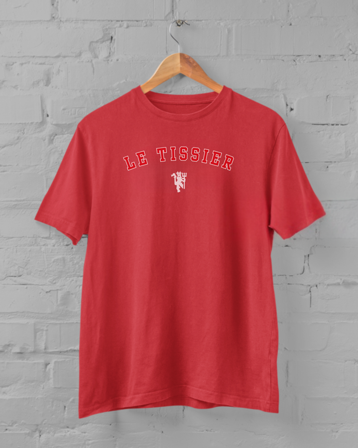 Maya Le Tissier | Manchester United | Red Print | Organic Cotton Unisex T-shirt