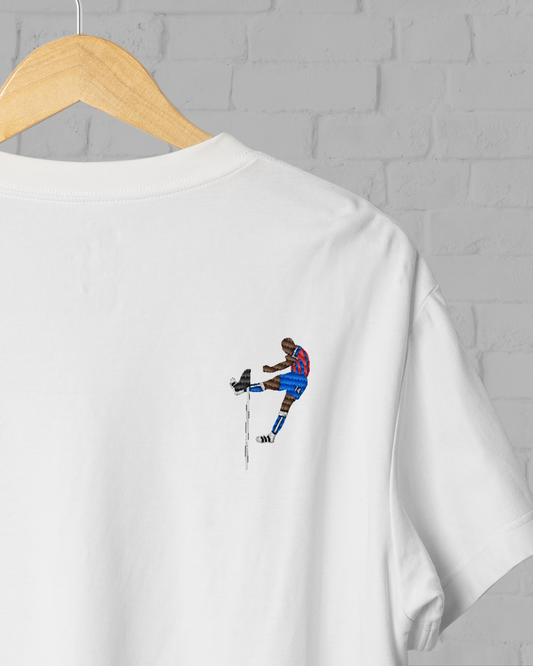 Jean-Philippe Mateta Wembley Corner Flag Kick | Crystal Palace | Embroidery | Organic Cotton T-shirt