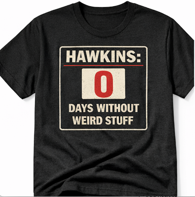 Hawkins | Stranger Things | Print | Organic Cotton Unisex T-shirt