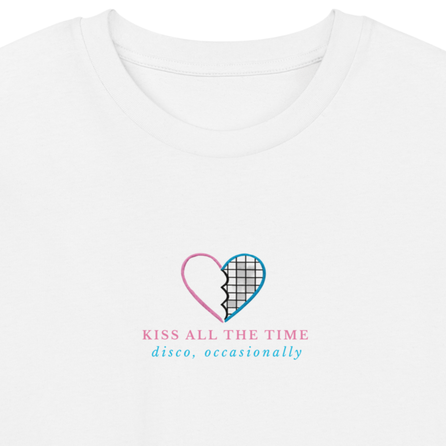 Kiss All The Time, Disco Occasionally Heart T-Shirt | Organic T-shirt