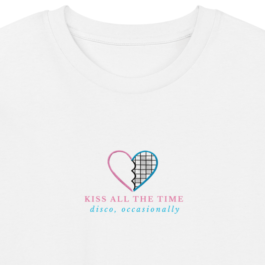 Kiss All The Time, Disco Occasionally Heart T-Shirt | Organic T-shirt