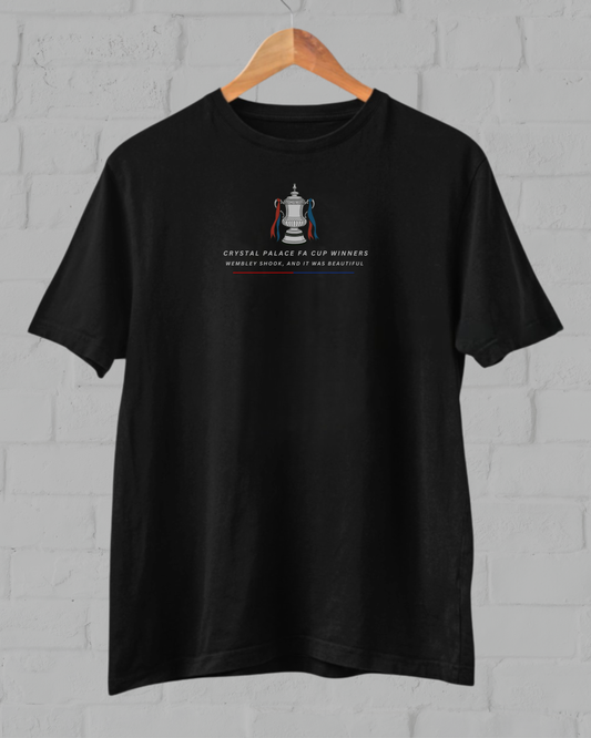 FA Cup Winners | Crystal Palace | Black T-shirt Print | Unisex | Organic Cotton