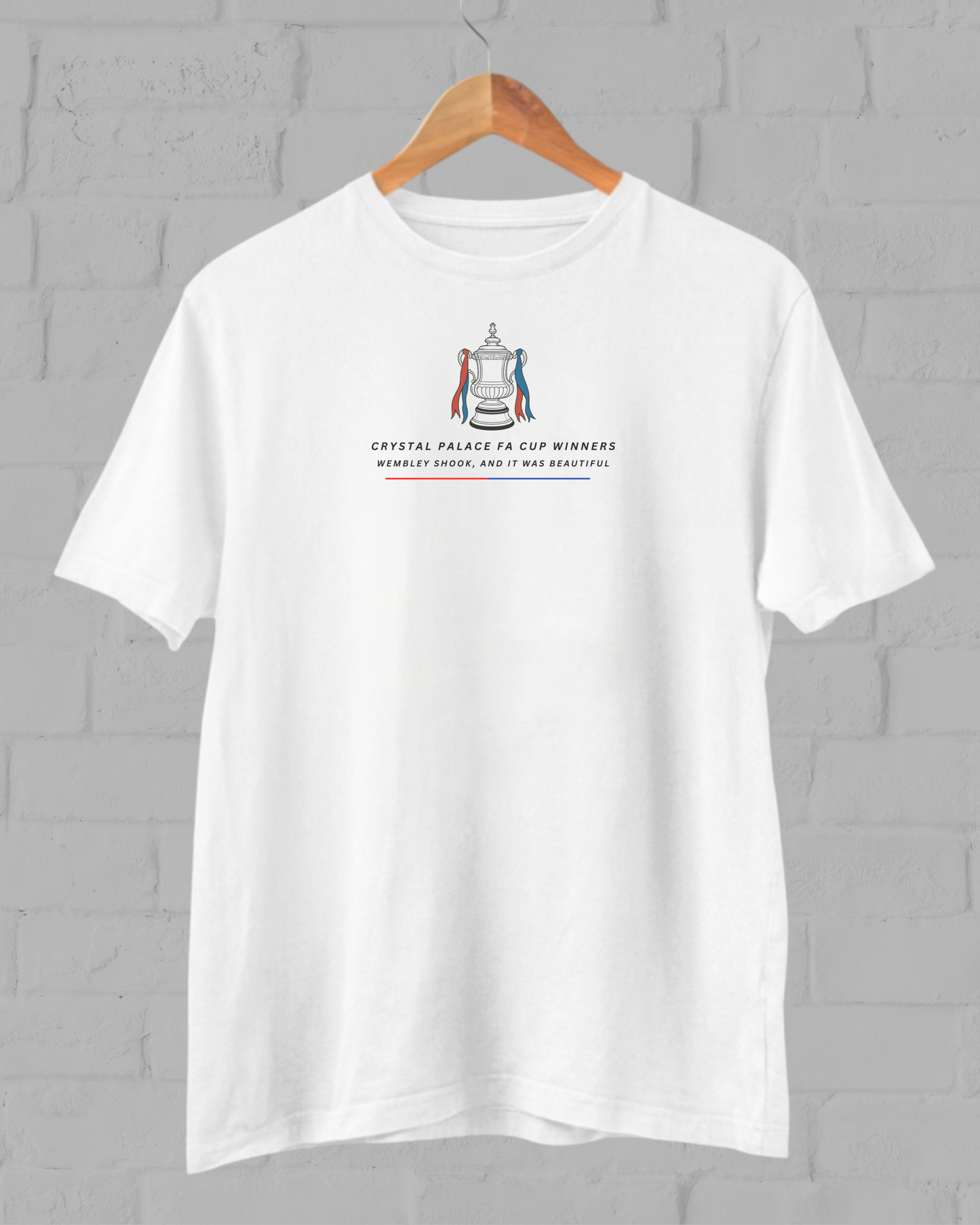 FA Cup Winners | Crystal Palace | White T-shirt Print | Unisex | Organic Cotton
