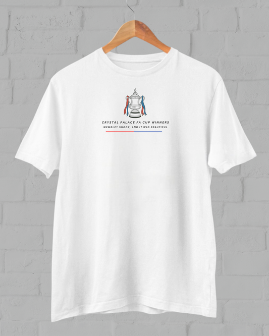 FA Cup Winners | Crystal Palace | White T-shirt Print | Unisex | Organic Cotton