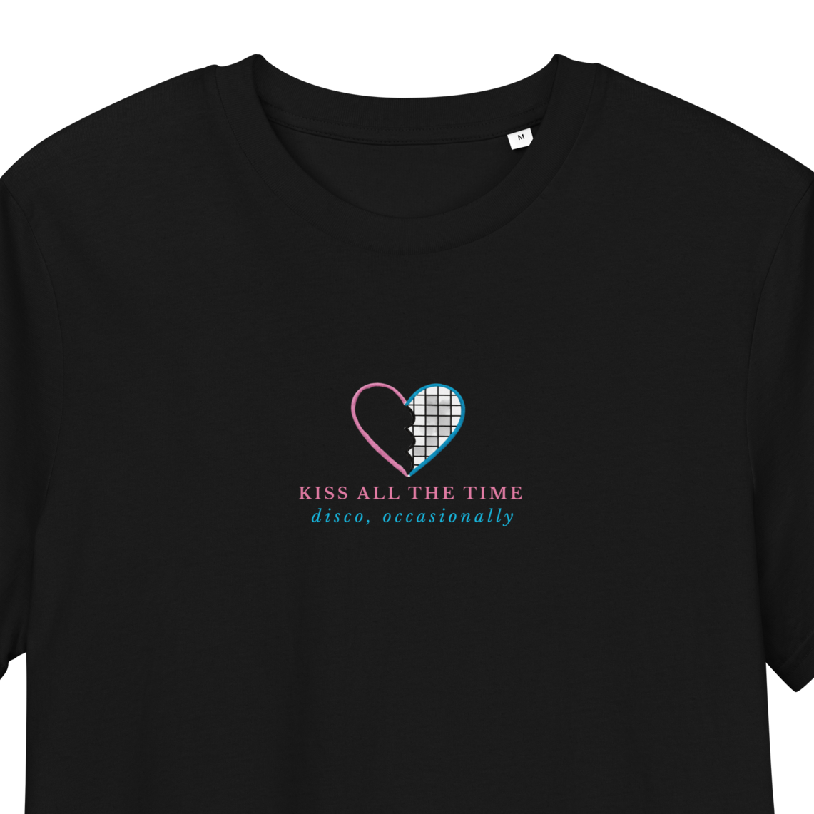 Kiss All The Time, Disco Occasionally Heart T-Shirt | Organic T-shirt